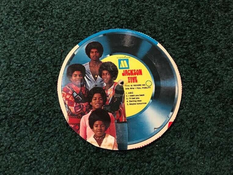 Vintage The Motown Sound, Jackson Five 331/3 record from cereal box