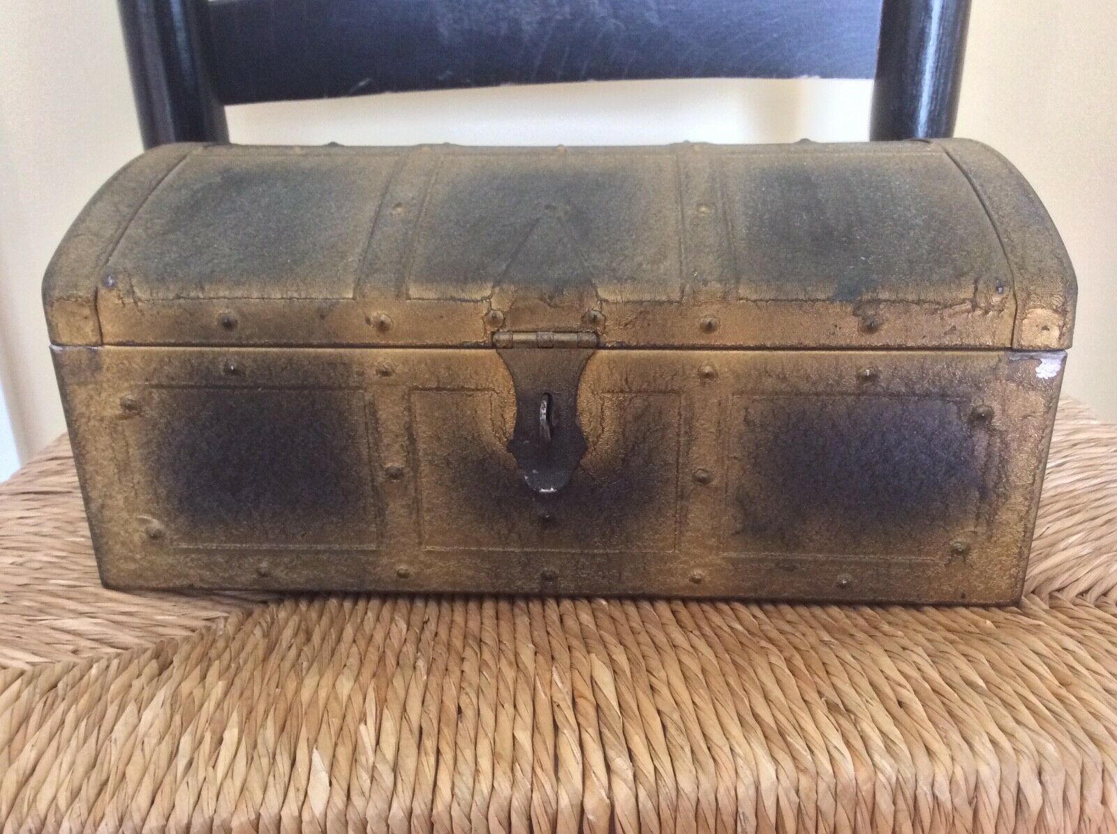 Vintage Metal Treasure Chest by Kennedy MFG CO, Van Wert Ohio