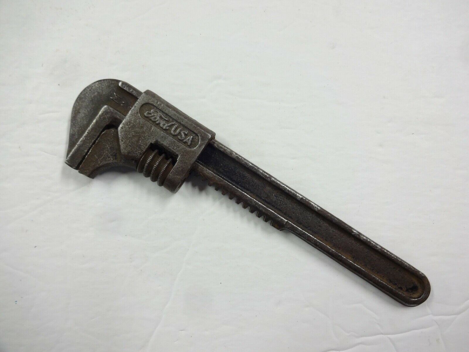 VINTAGE ANTIQUE FORD 8" AUTO MONKEY WRENCH STEEL USA VERY GOOD USED Antique Price