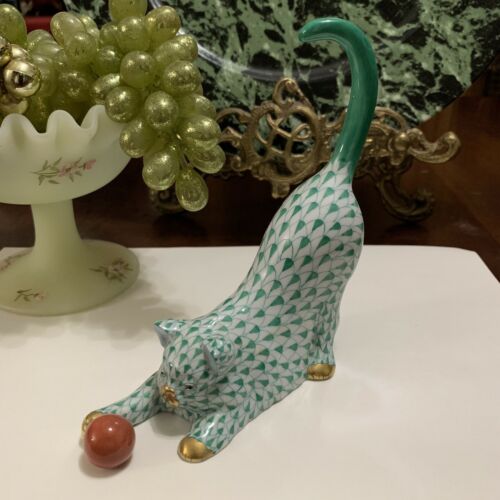 herend cat with ball