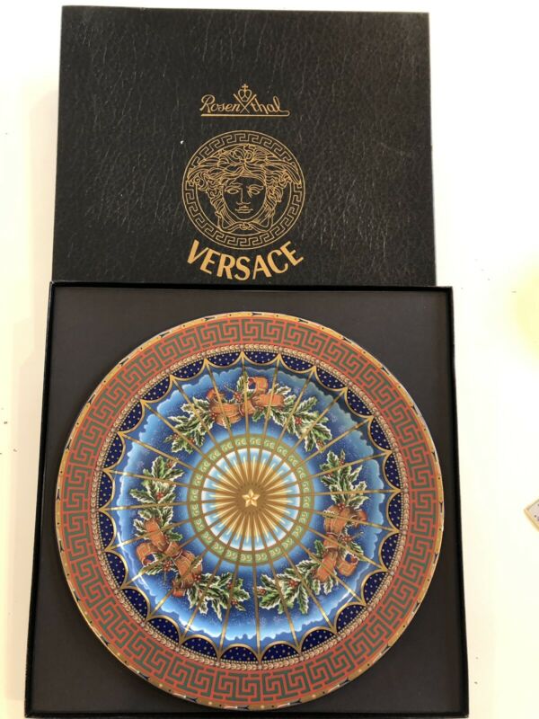 Versace Rosenthal Christmas plate 12” Silent Night. New In The Box With