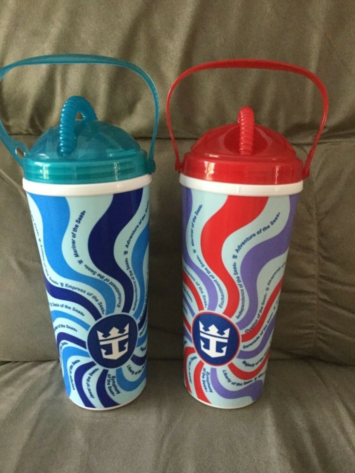 Lot Of 2 Royal Caribbean Coca Cola Soda Drink Cup 2019 New Antique 