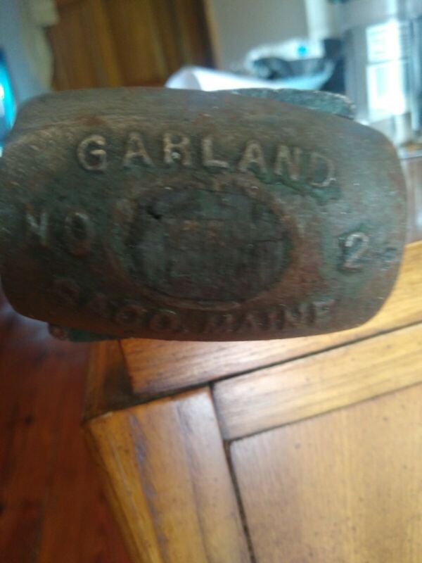 Vintage Garland No. 2 Cast Iron Split Head Mallet Saco. Maine
