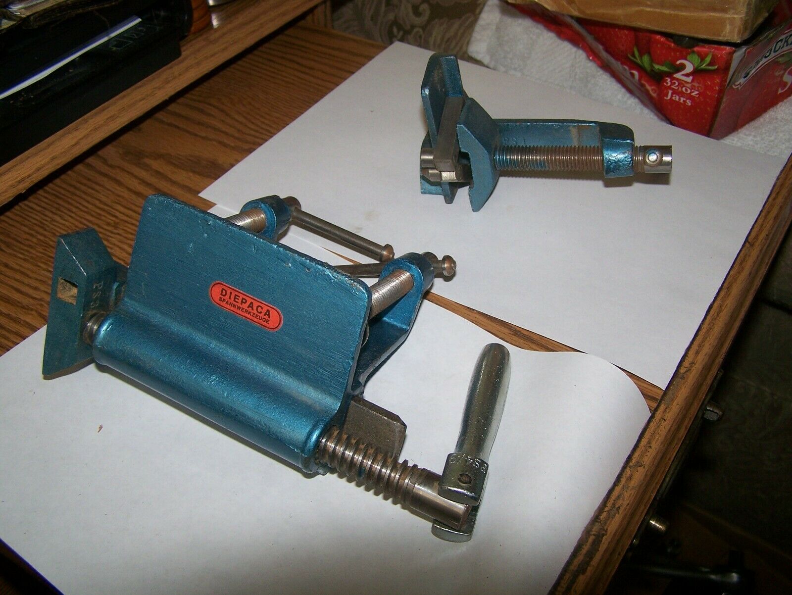 VISE CLAMP DIEPACA MACHINE VISE CLAMP HEAVY DUTY CLAMP VISE Antique