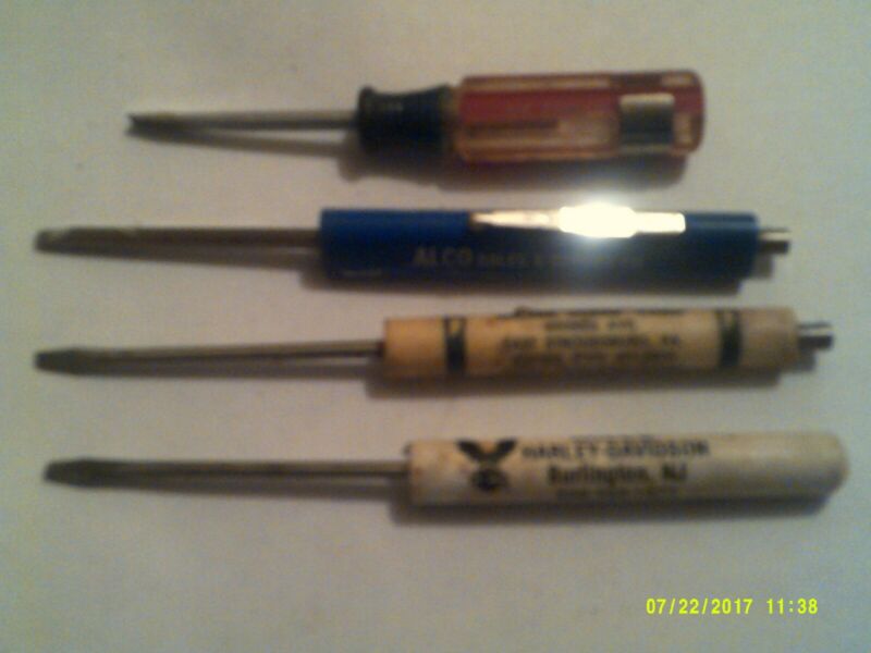 Vintage Lot of 4 Miniature Advertising Screwdrivers Harley Davidson Antique Price