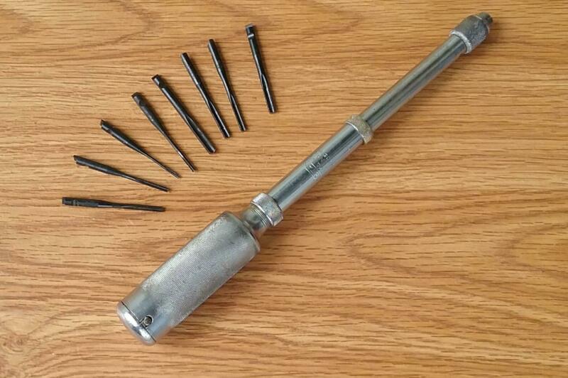 Vintage Stanley Yankee 41Y Push Twist Drill Screwdriver w/8 Bits USA