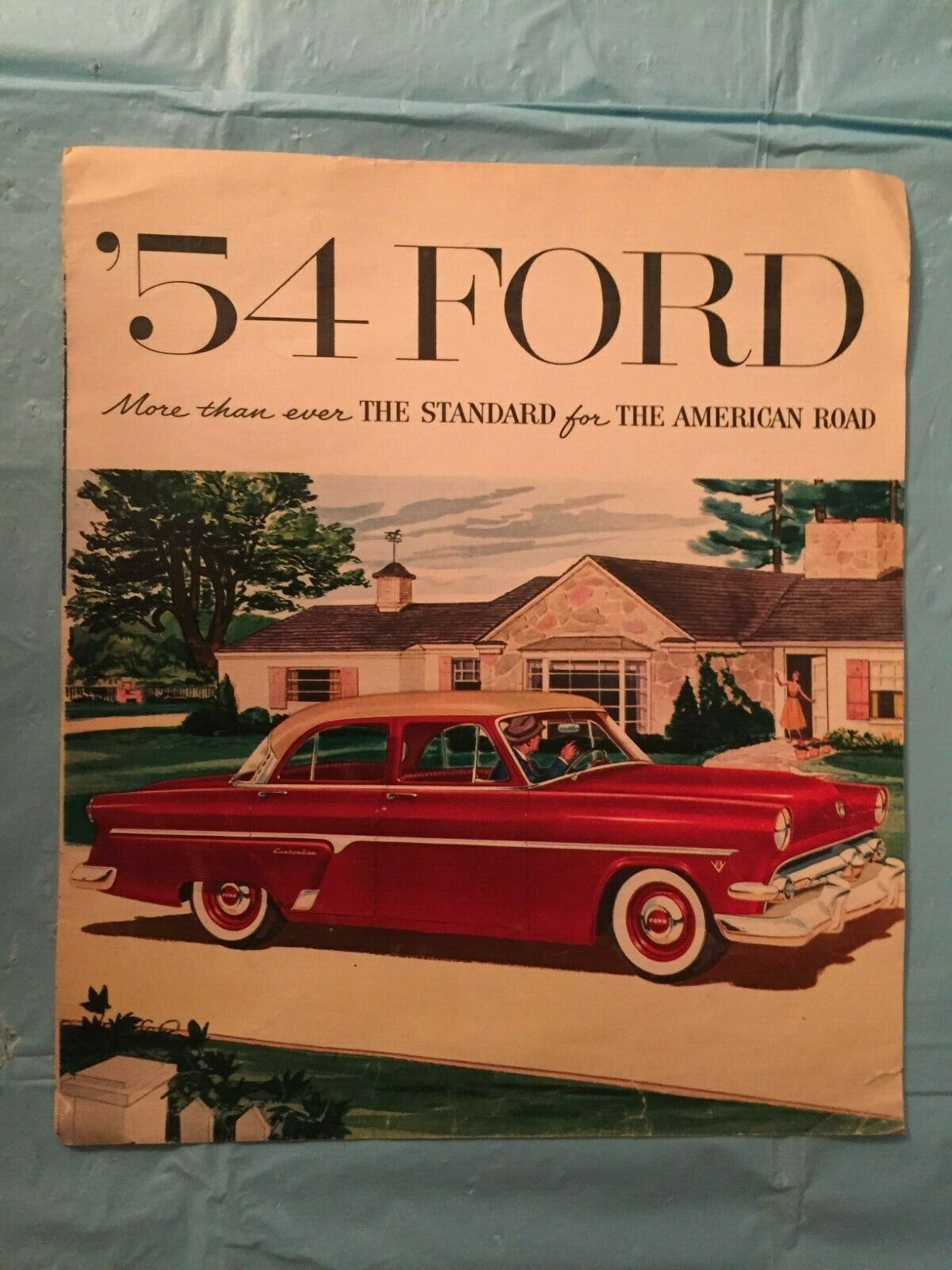 1954 Ford " Mainline Customline Crestline" Car Dealer Sales Brochure