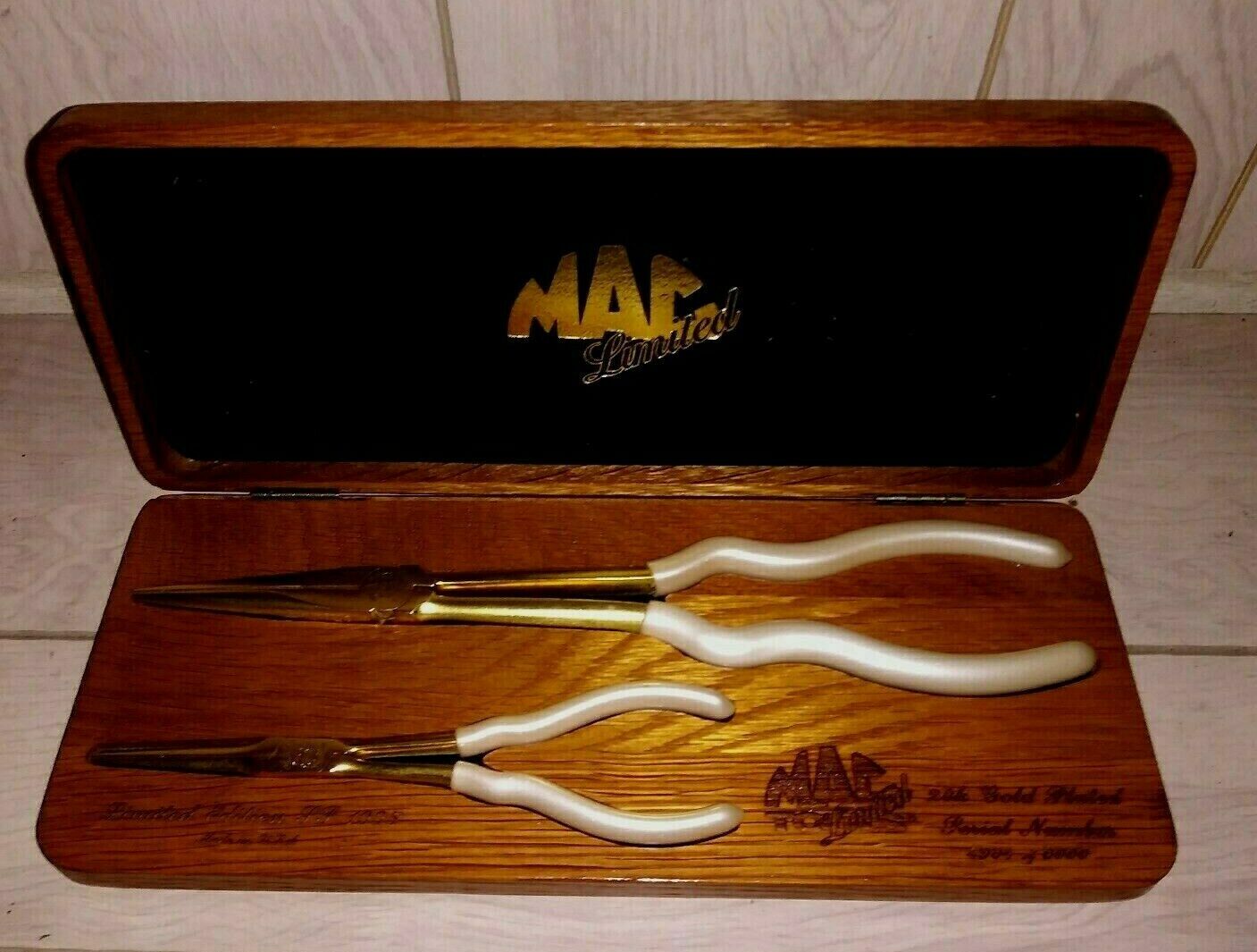 MAC TOOLS 1995 LIMITED EDITION 24K G.P. COLLECTORS SERIES NEEDLE NOSE
