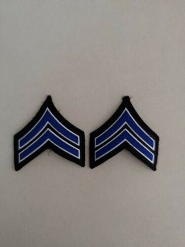 One Pair FTO Corporal Police Security Chevrons Stripes Patch Blue/Black ...