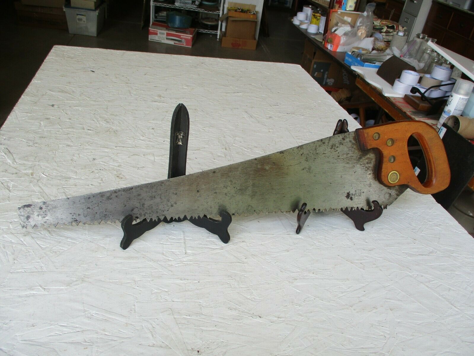 Vintage Disston Hand Saw 27" Long Antique Price Guide Details Page