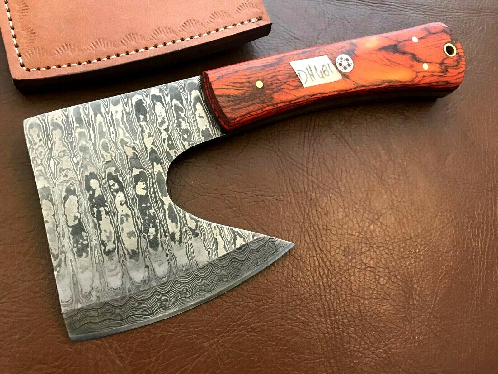 Handmade Pattern Welded Damascus Steel AxeFunctionalBush Craft