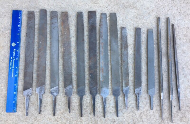 OLD USED VINTAGE TOOLS METAL FILES MACHINIST TOOLMAKER MILLING RIFLER