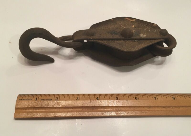 Vintage All Metal Pulley Block and Tackle -- Antique Price Guide