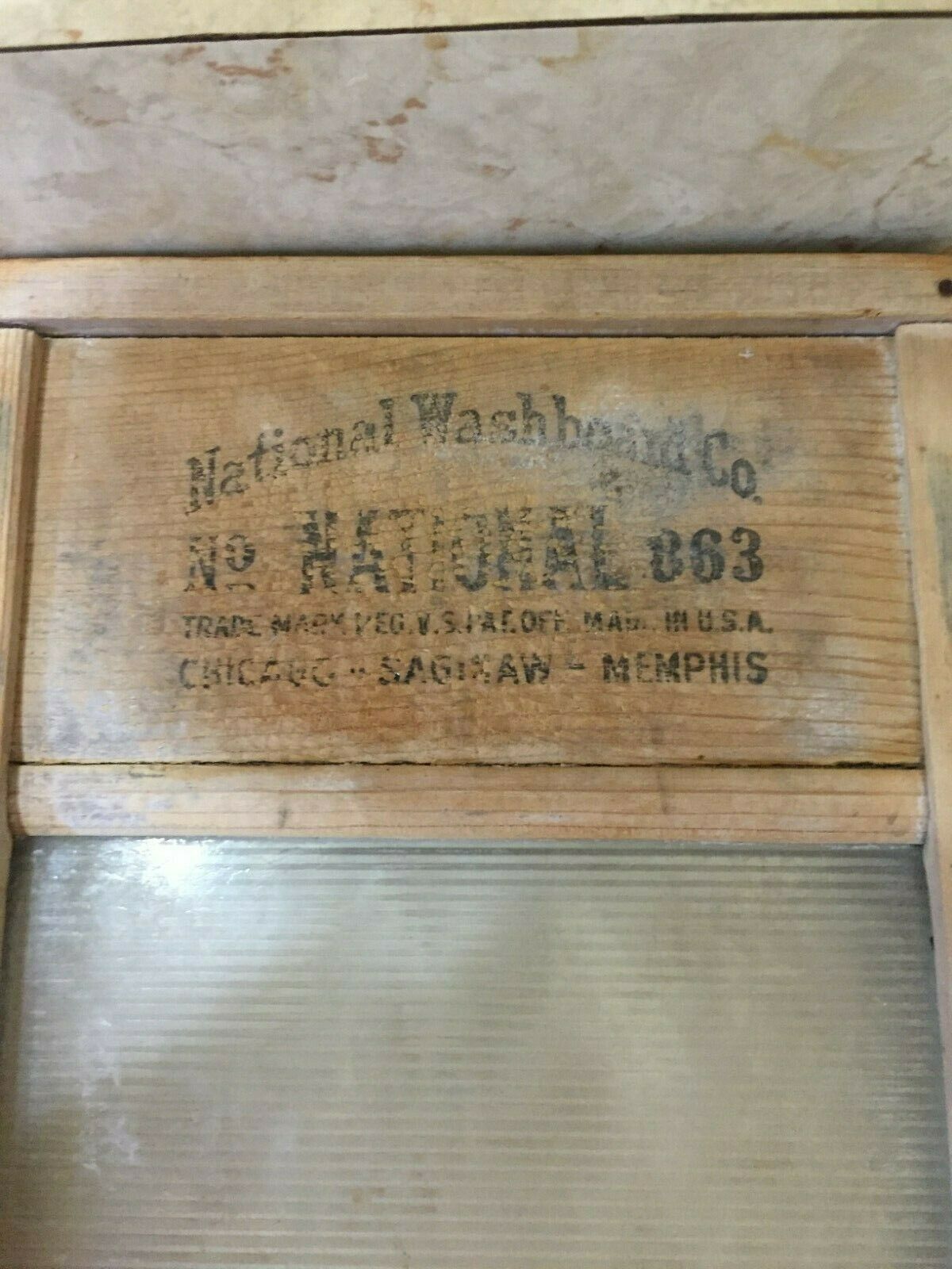 Vintage Old National Washboard Co No 863 The Glass King Chicago Memphis