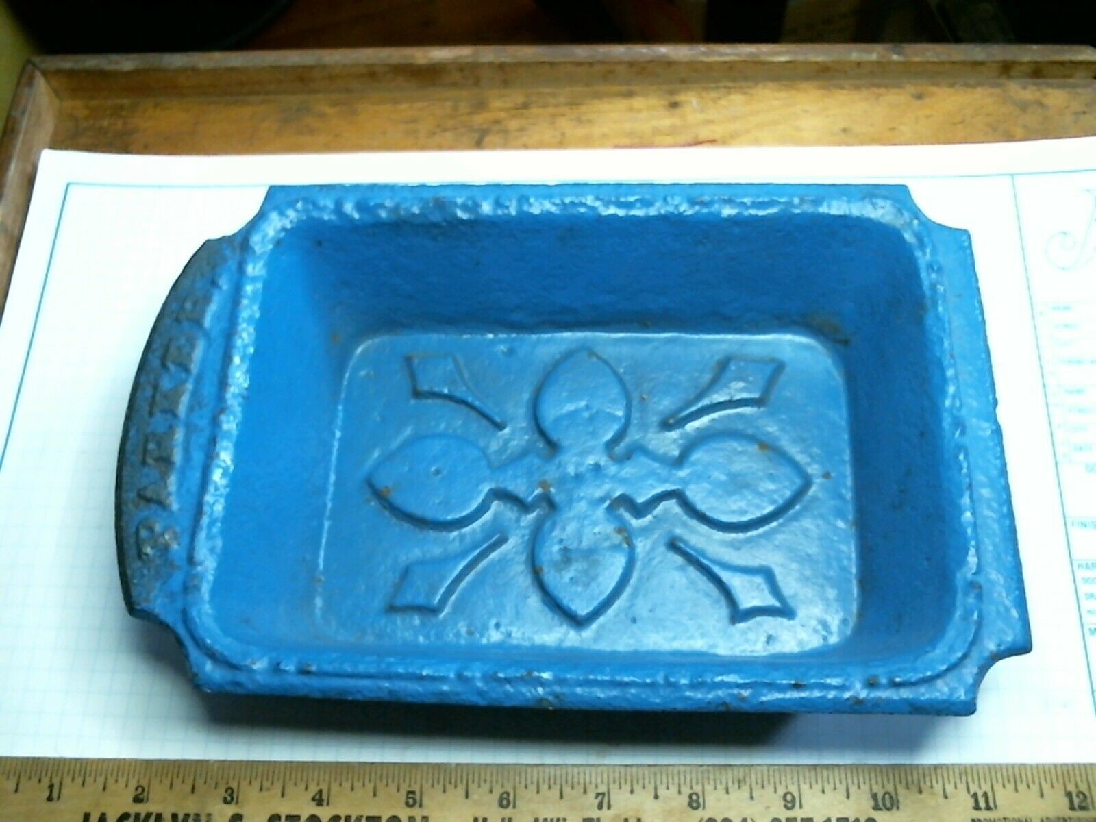 Cast Iron Victorian Umbrella Stand DRIP TRAY antique vintage old PARKER