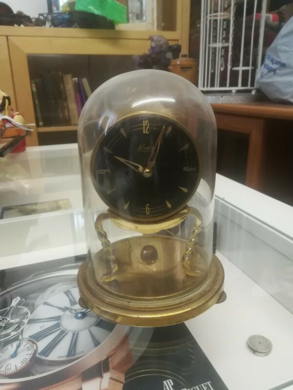 Kundo Mechanical Glass Dome clock for parts or repair Antique Price