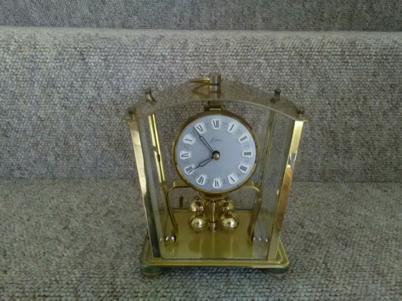 Vintage Kern Key Winding Brass Mantel Clock. Spares/Repair. See