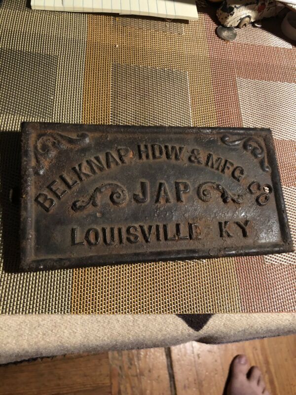 Belknap Hdw Mfg Louisville Ky Stove Door Dug Civil War Camp Antique