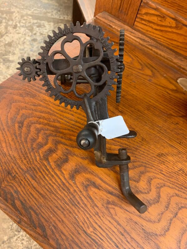 Vintage Antique Sinclair Scott Co Baltimore Cast Iron Apple Peeler