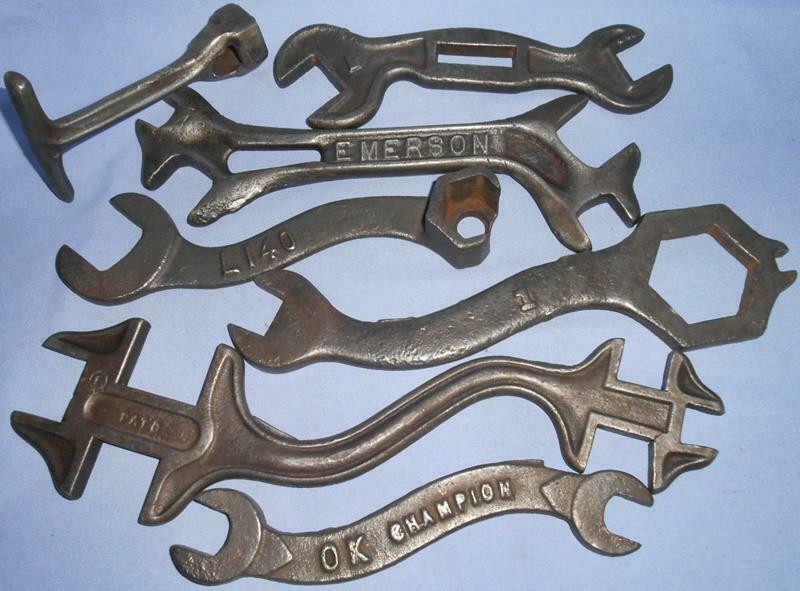 Lot Antique Implement Wrenches Old Vtg Farm Tools Emerson OK Champion