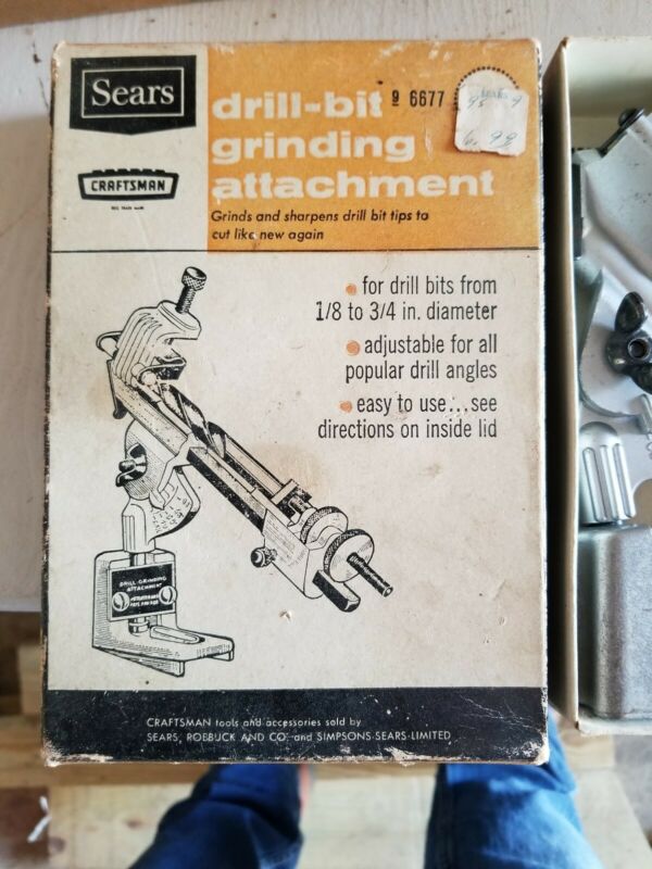 Vintage Sears Craftsman 96677 Grinding Attachment For Drills 1/8" to