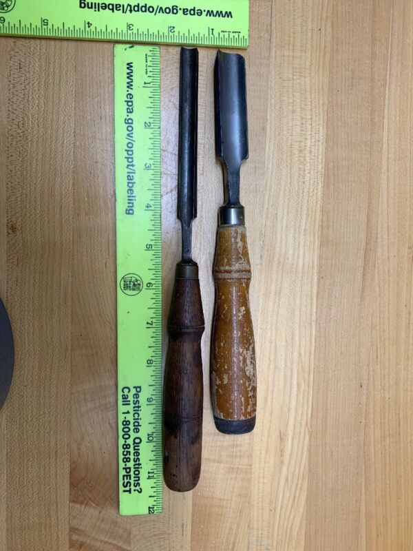 2 vintage NEW HAVEN Edge tool Co. wood chisel Antique Price Guide