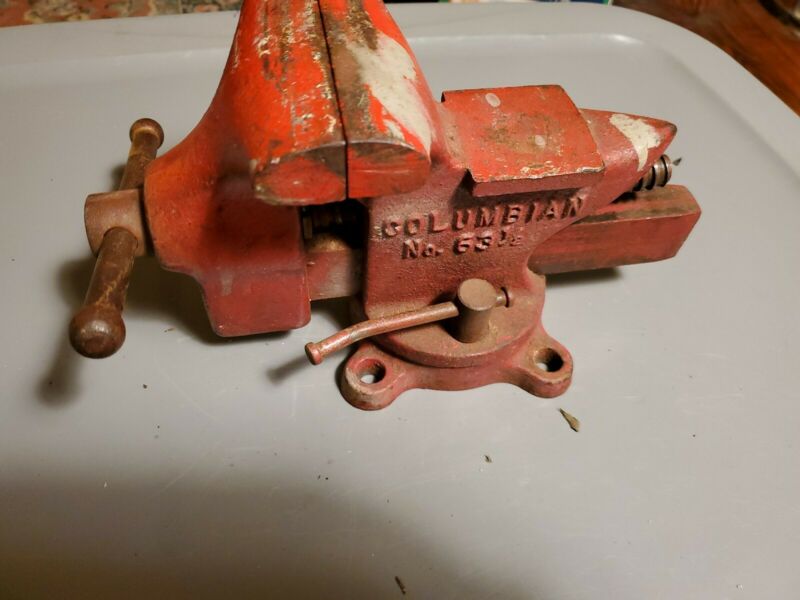 vintage Columbian 63 1/2 bench vise tool red Arrow Antique Price