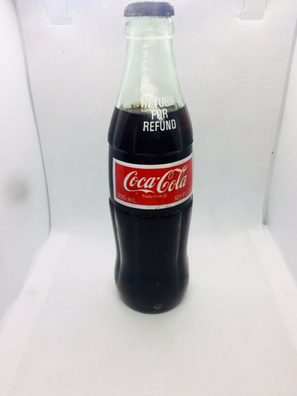 Never Opened Old Vintage Coca Cola Bottle Blown Glass Cocaine Laced
