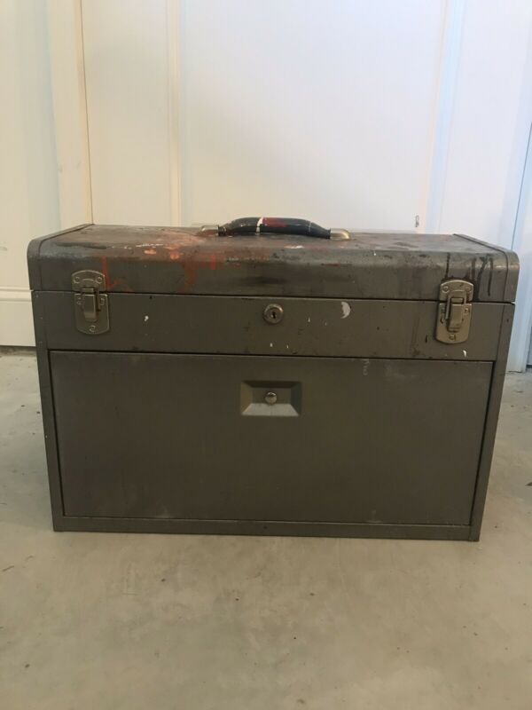 Vintage Kennedy Kits 620 Tool Box Chest Metal 3 Drawer Machinist