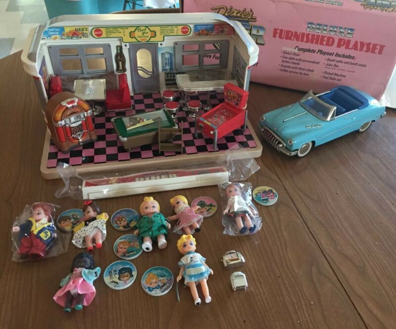 Dixie''s Diner LOT Vintage 1988 Complete Playset Plus Extras Peggy Sue