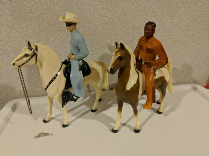 VTG 1950s ALL ORIGINAL HARTLAND WESTERN FIGURES LONE RANGER TONTO ...