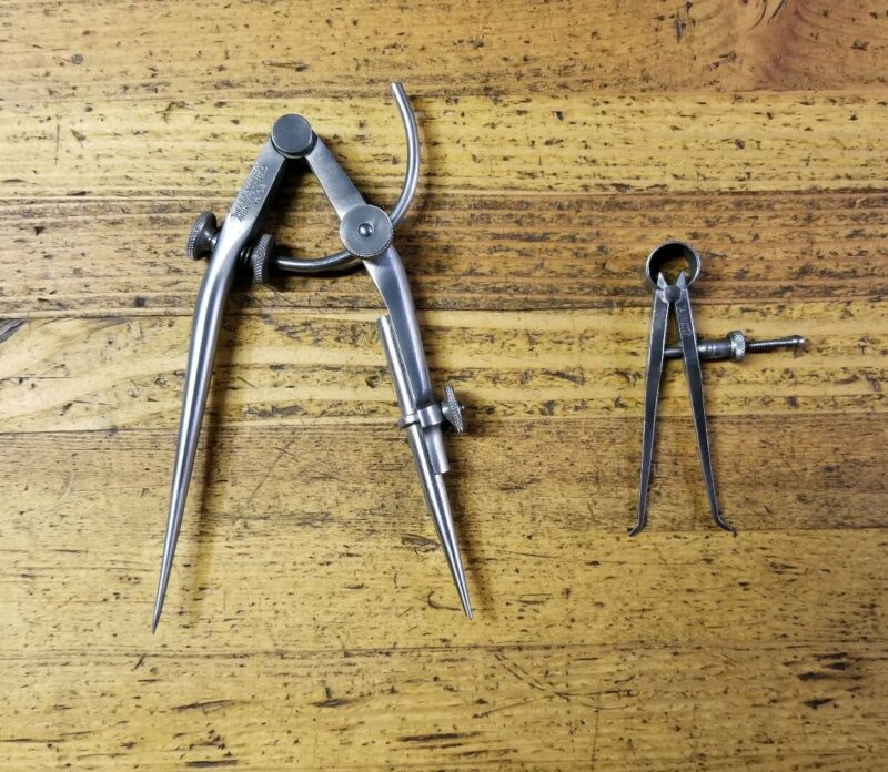 VINTAGE STARRETT Dividers Calipers 92 Machinist Carpenters Woodworking