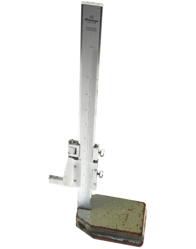 vtg Mitutoyo Stainless Steel 10" Height Measure Gauge Rule Machinist Tool Ruler Antique Price