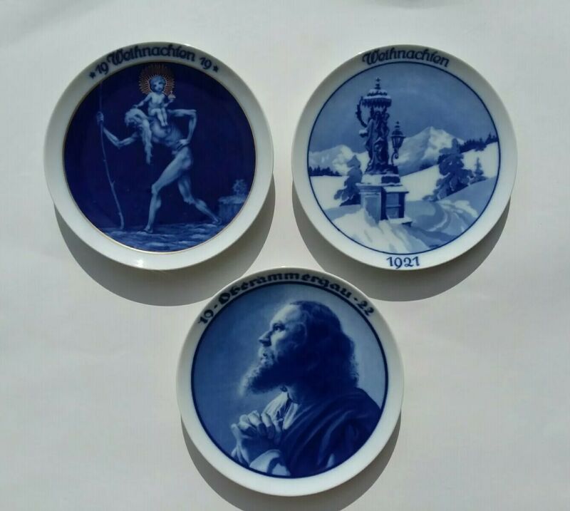Rosenthal Plate Set Weihnachten Oberammergau 1919 1921 1922 Bavaria
