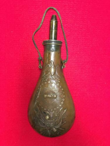 Original and early U.S. Civil War era Brass Peace Powered Flask ...