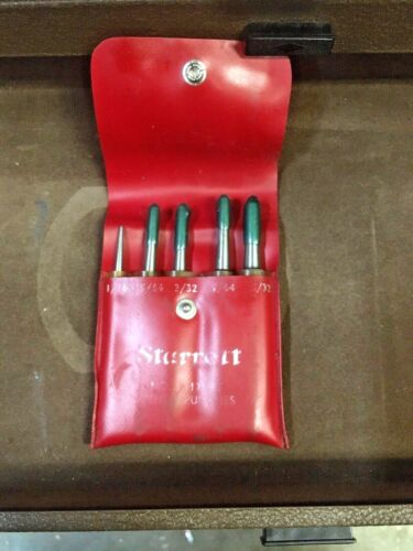Starrett S117PC Set Of 5 Center Punches, 1/16", 5/64", 3/32", 1/8", 5