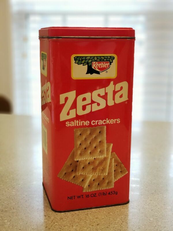Keebler Zesta Cracker Tin 1981, Saltine Crackers, Still in good shape