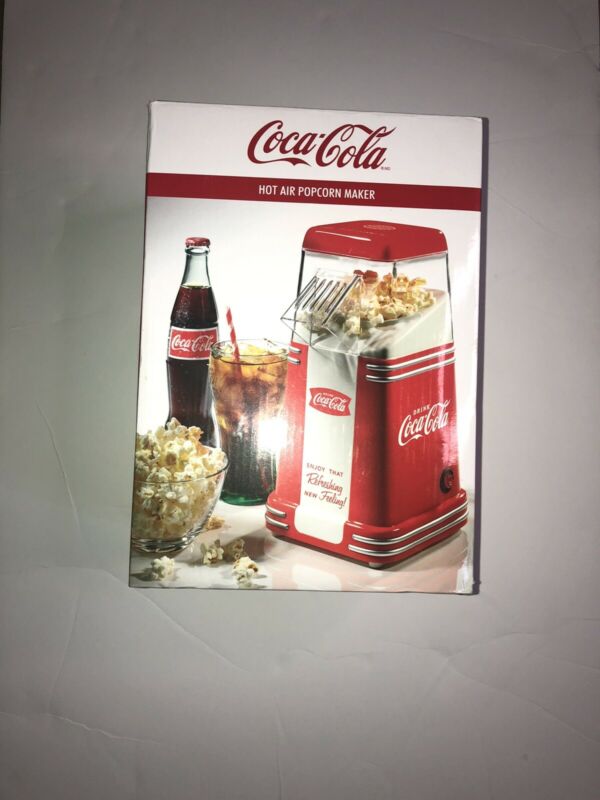 NOS Nostalgia CocaCola Hot Air Popcorn Maker in Original Box