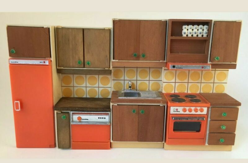 Vintage lundby dollhouse furniture 1970s kitchen. Antique Price