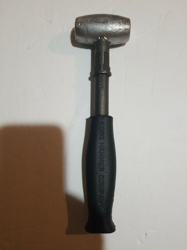 VINTAGE LEAD HAMMER BY COOK HAMMER COMPANY CO. 130 Nice Rubber Grip
