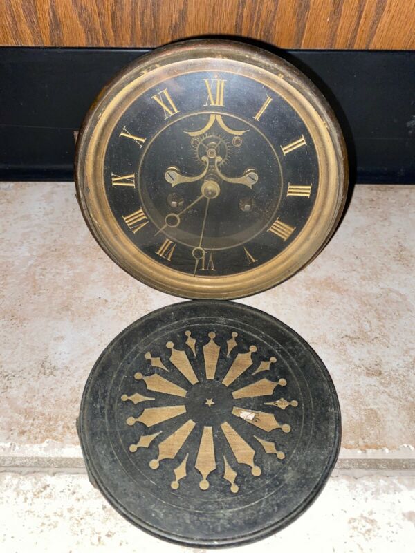 Large Antique S. Marti Black Faced Slate? French Open Escapement Clock