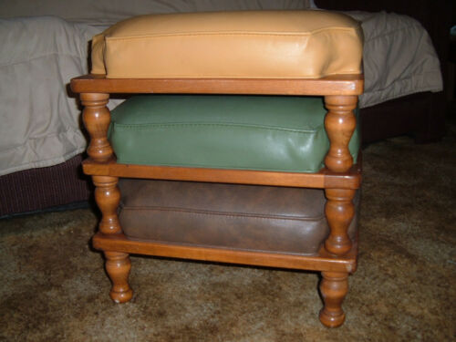 Vintage Ethan Allen 3 Square Stacking Foot Stool M-C-M -- Antique Price Guide Details Page