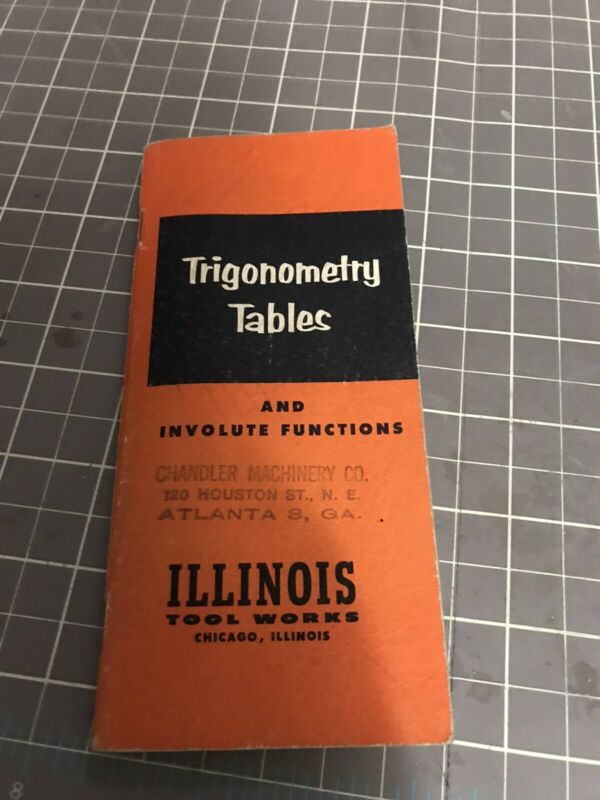 Antique Book Of Trigonometry Tables Engineering Reference Antique