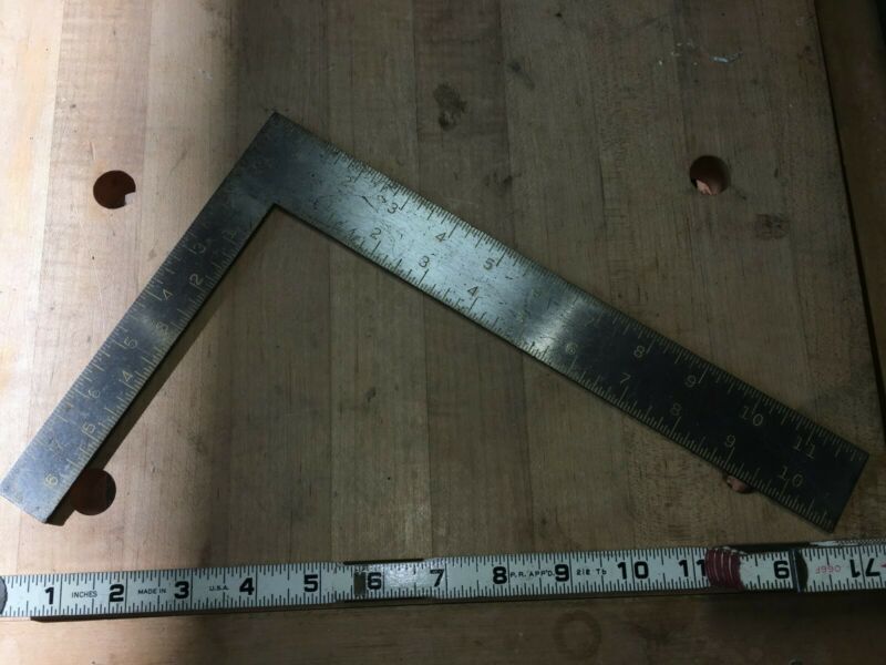 Vintage Stanley 12S Steel Rule, Framing Square, Used in Good Condition