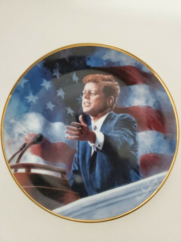 John F Kennedy plate vintage collectors plates set vintage plates