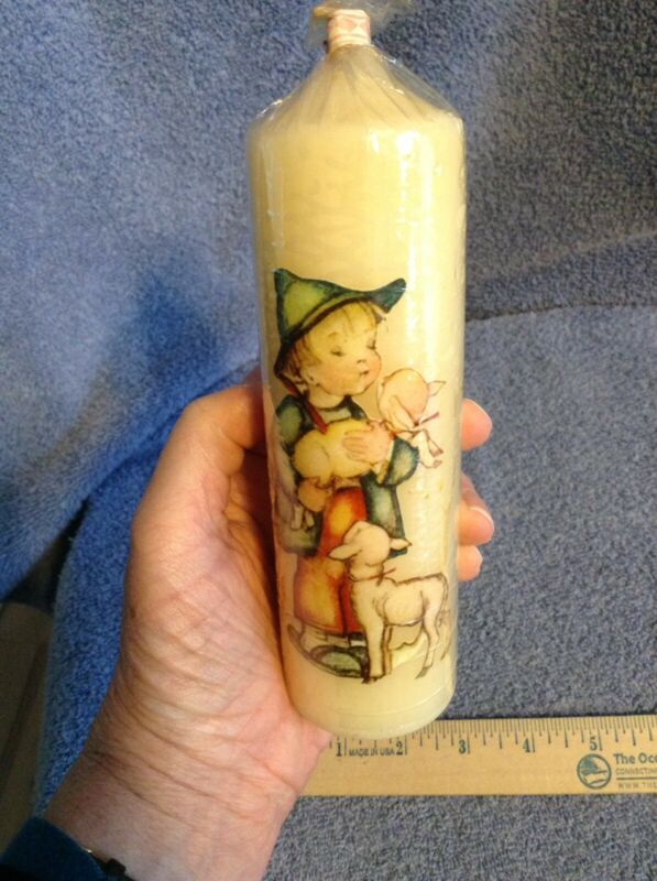 Vintage Hummel PILLAR CANDLE Boy With Lamb sheep Shepard GERMANY HAND ...