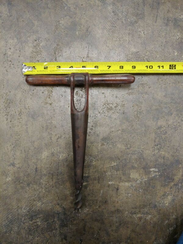 Antique COOPER''S TOOL Bung Hole Auger Borer Reamer Wine Beer Whiskey ...