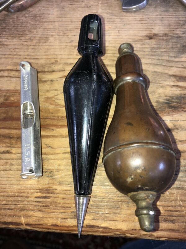 Vintage Stanley Plumb Bob 8 Oz 47171, Old Plastic Plumb Bob, Stanley