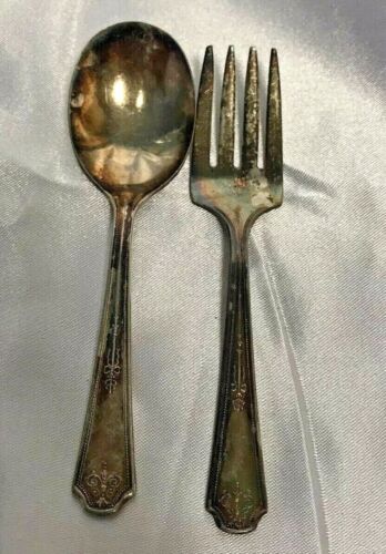 Vintage Baby Spoon And Fork Carlton Silver Plate -- Antique Price Guide