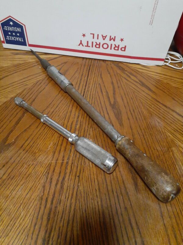 Vintage Stanley Yankee No. 131 A Push Screwdriver & NO. 41 PUSH DRILL 8